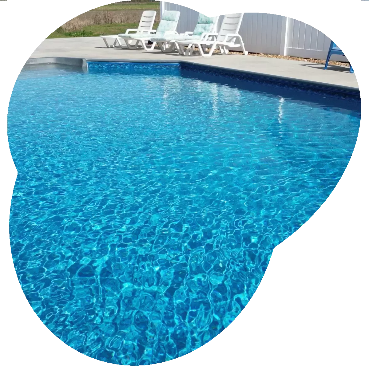 A vinyl pool.